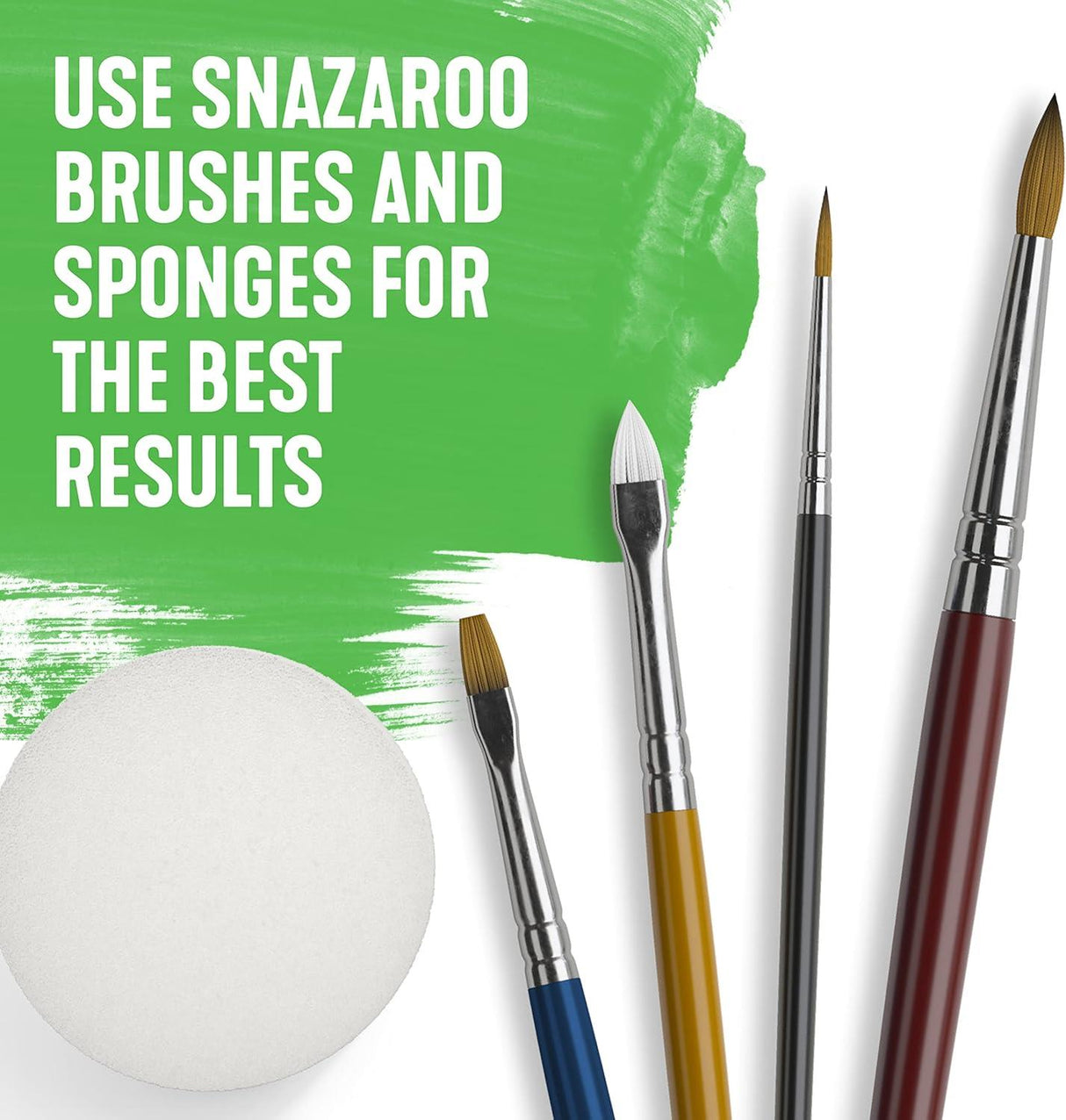 Flat Face Paint Brush (Yellow) - Medium