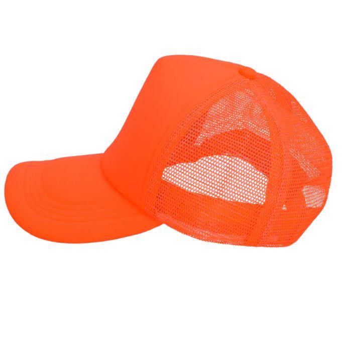 Boland - 90s Neon Cap (Orange) - Adult - Fancy Dress Central