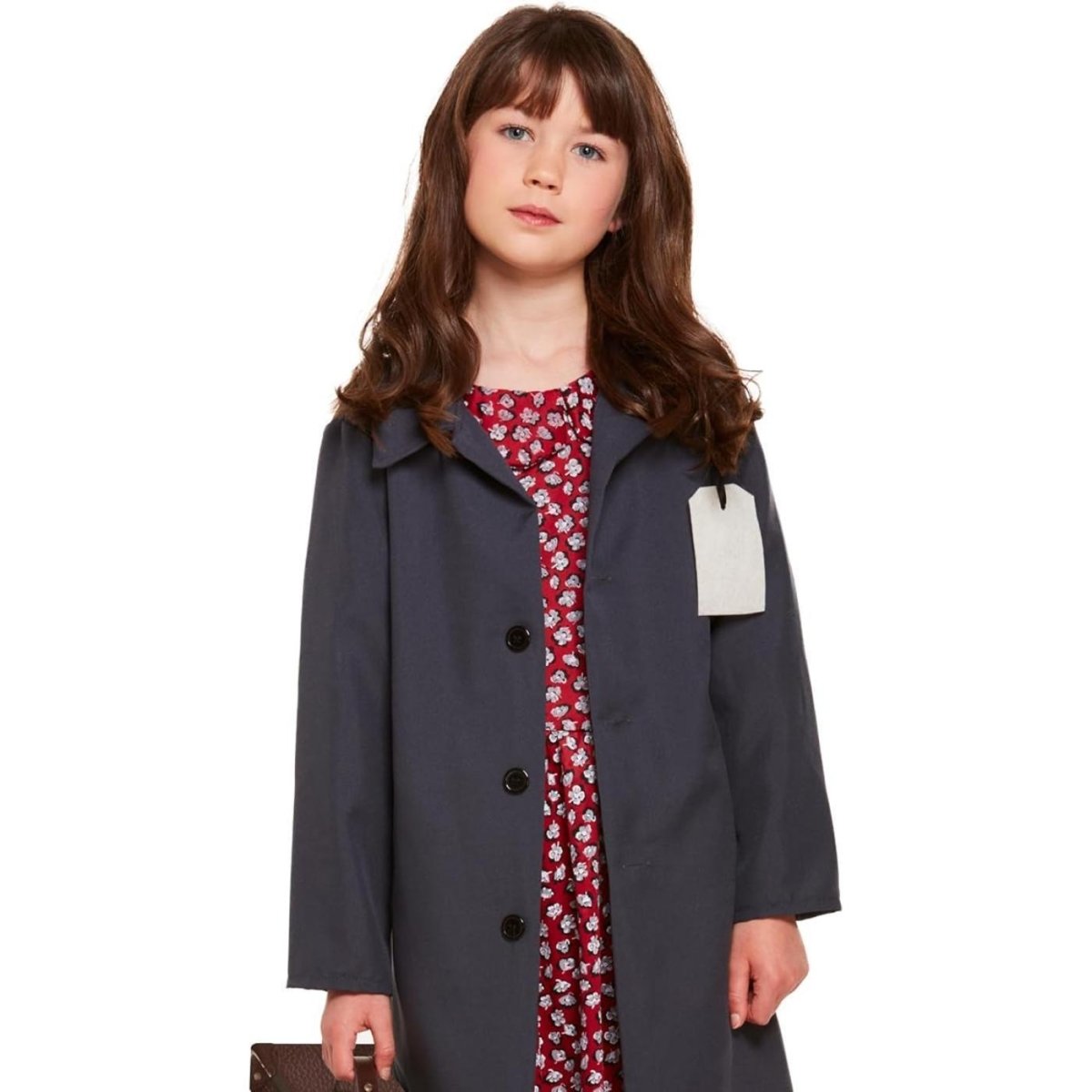 Henbrandt - World War II Girl Costume with Jacket - Girls - Fancy Dress Central