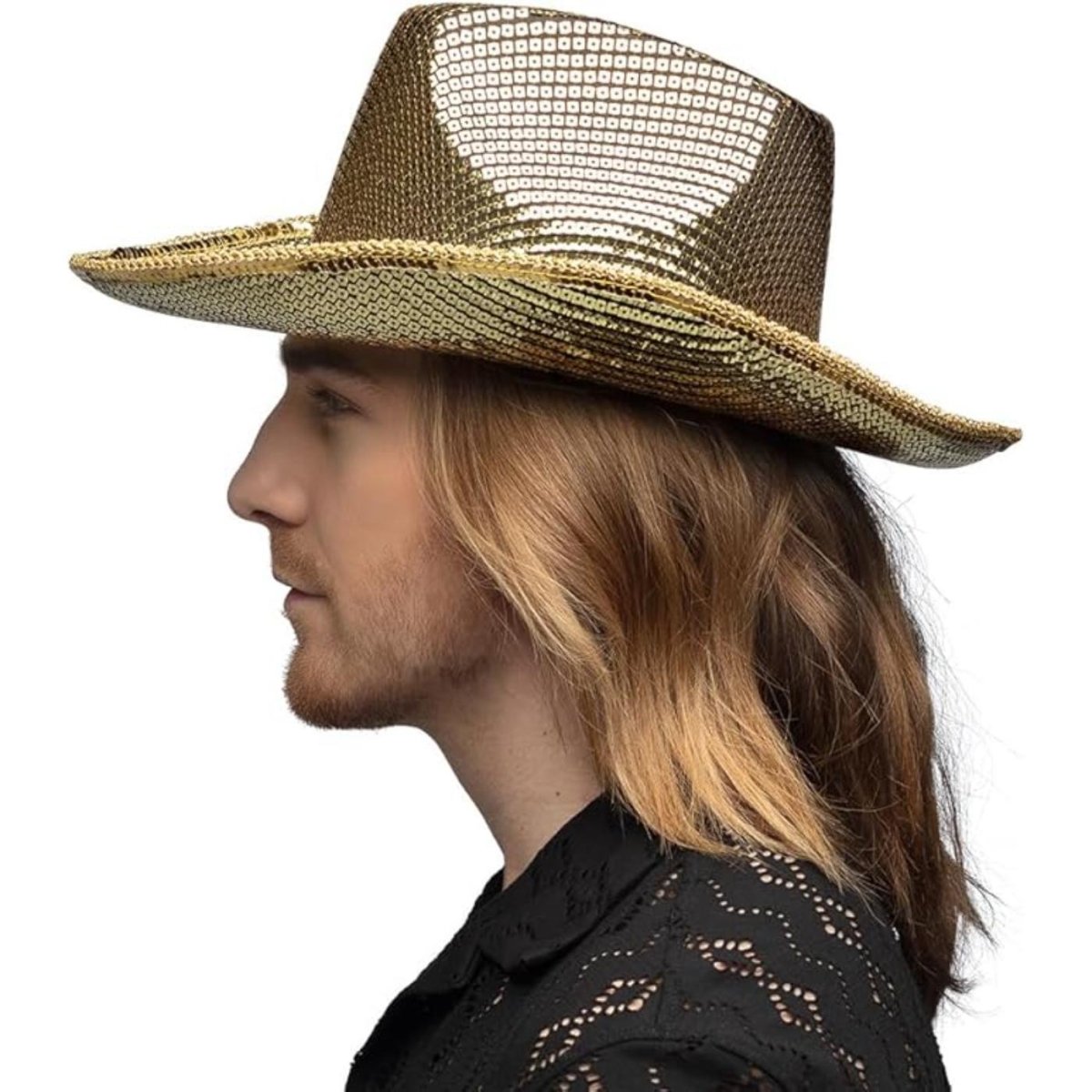 Boland - Groovy Cowboy Hat (Gold) - Adult - Fancy Dress Central