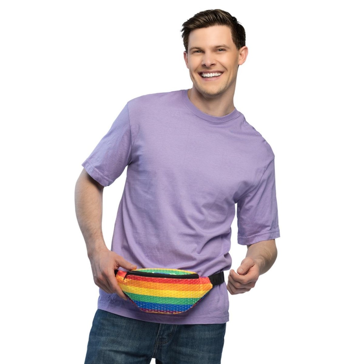 Boland - Sequin Waist Bag (Rainbow) - Adult - Fancy Dress Central