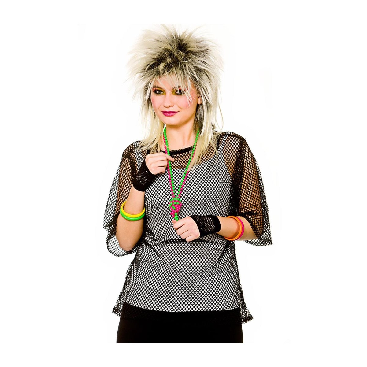 Wicked Costumes - Short Sleeved Mesh Top (Black) - Women - Fancy Dress Central