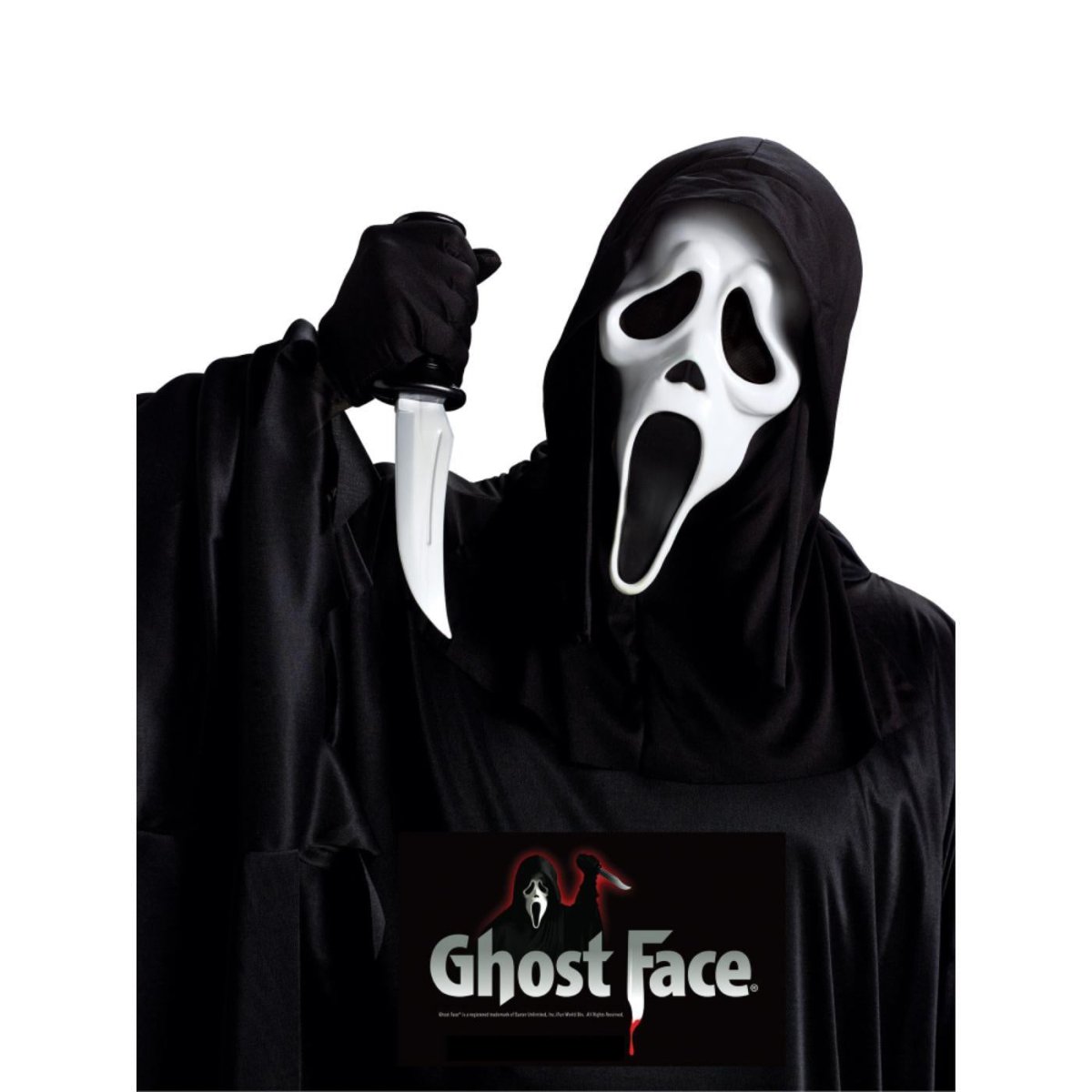 Wicked Costumes Ltd - Ghost Face Mask & Knife Set - Adult - Fancy Dress Central