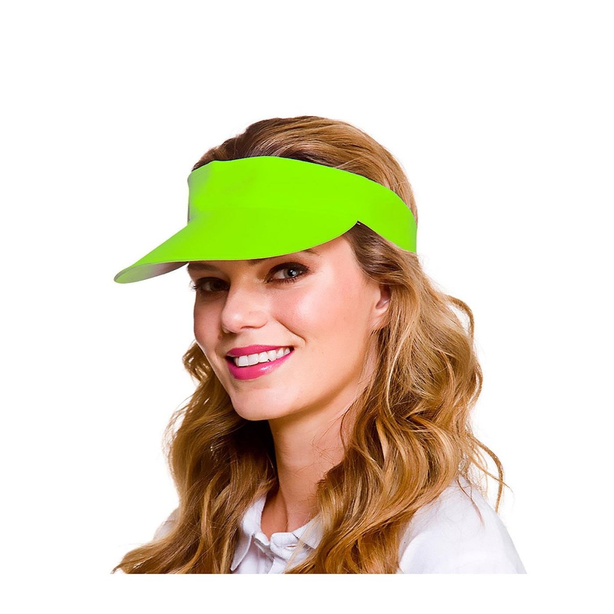 Wicked Costumes Ltd - Golf Visor Hat (Neon Green) - Adult - Fancy Dress Central