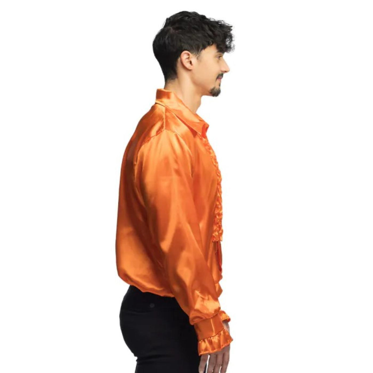 Ruffle Party Shirt (Orange) - Men