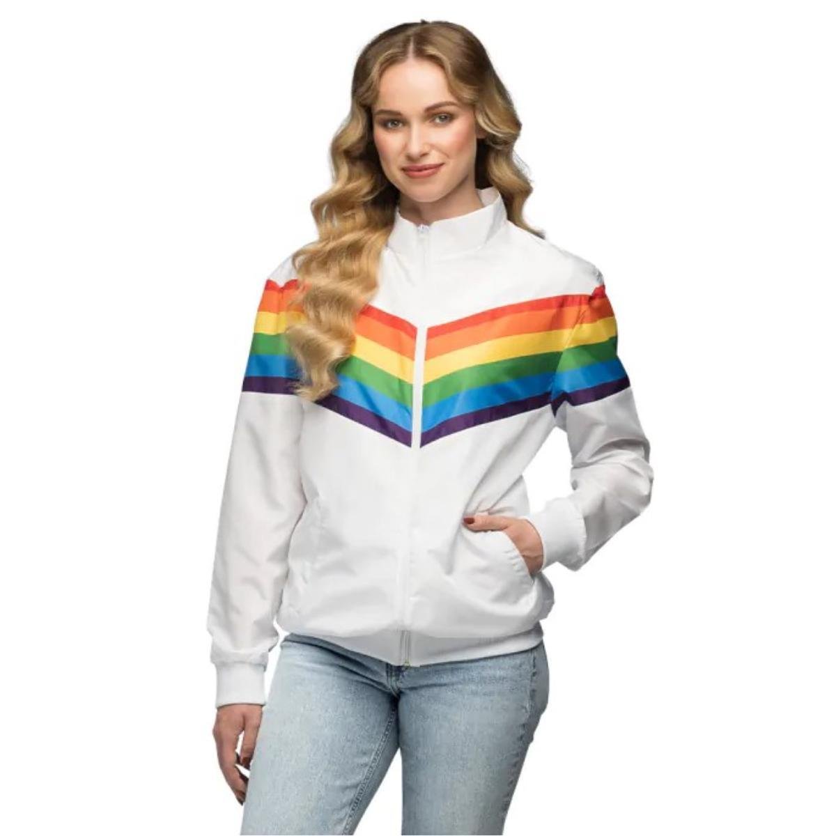 Boland - Rainbow Shell Suit Jacket - Women - Fancy Dress Central