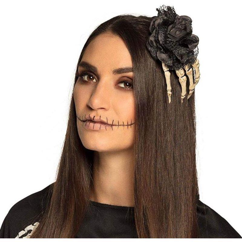 Boland - Skeleton Hand Hair Clip - Women - Fancy Dress Central