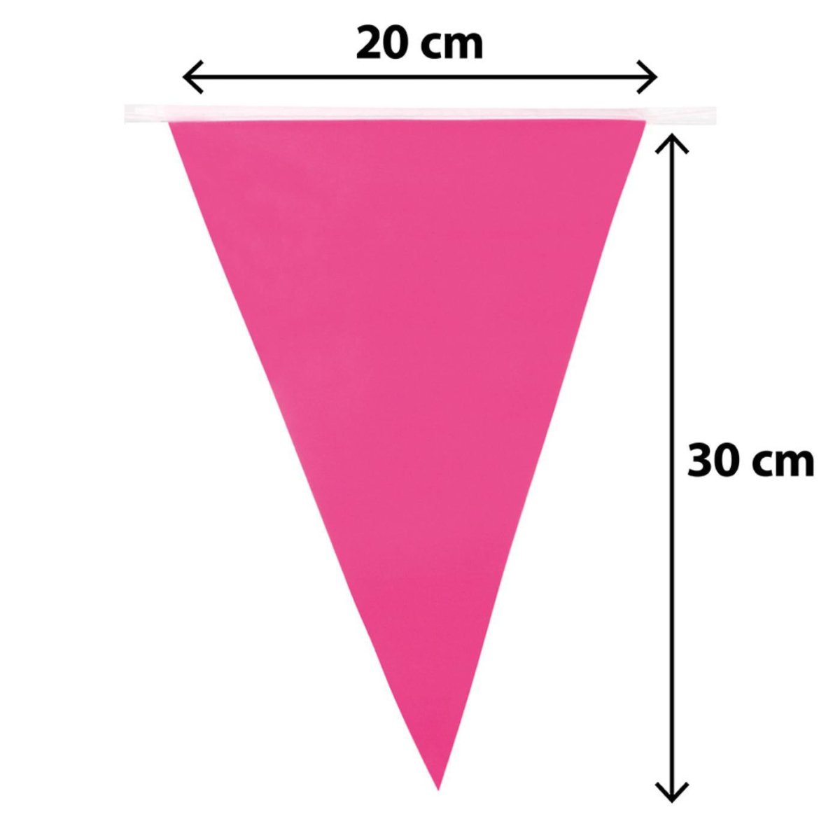 Boland - 10m Coloured Triangular Bunting (Multicoloured) - Fancy Dress Central
