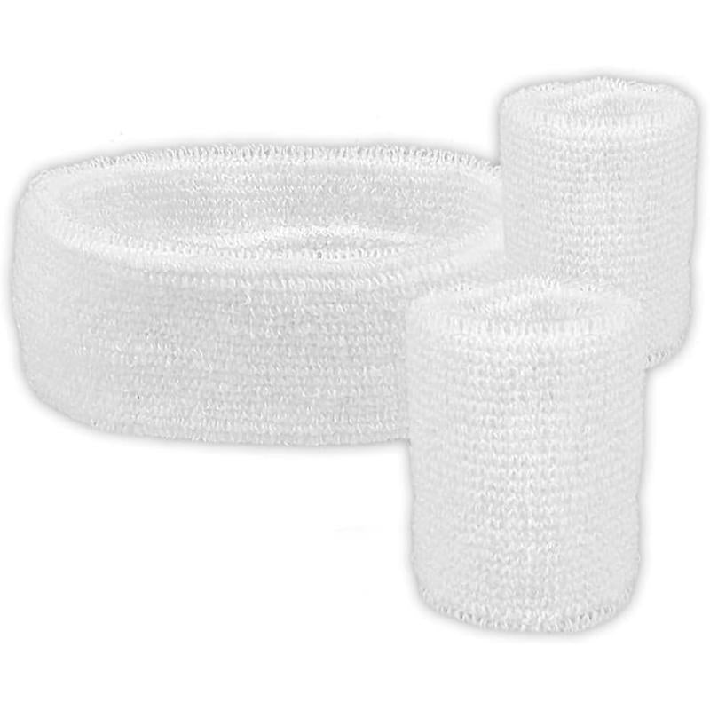 Sweatband Set (White) - Adult