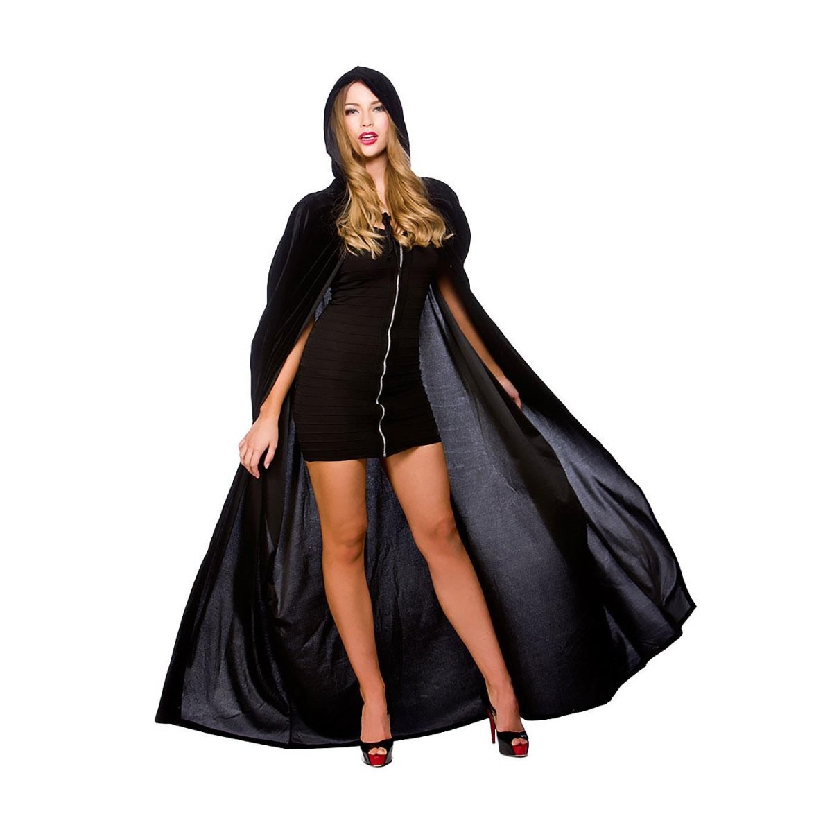 Wicked Costumes Ltd - Velvet Hooded Cloak - Adult - Fancy Dress Central