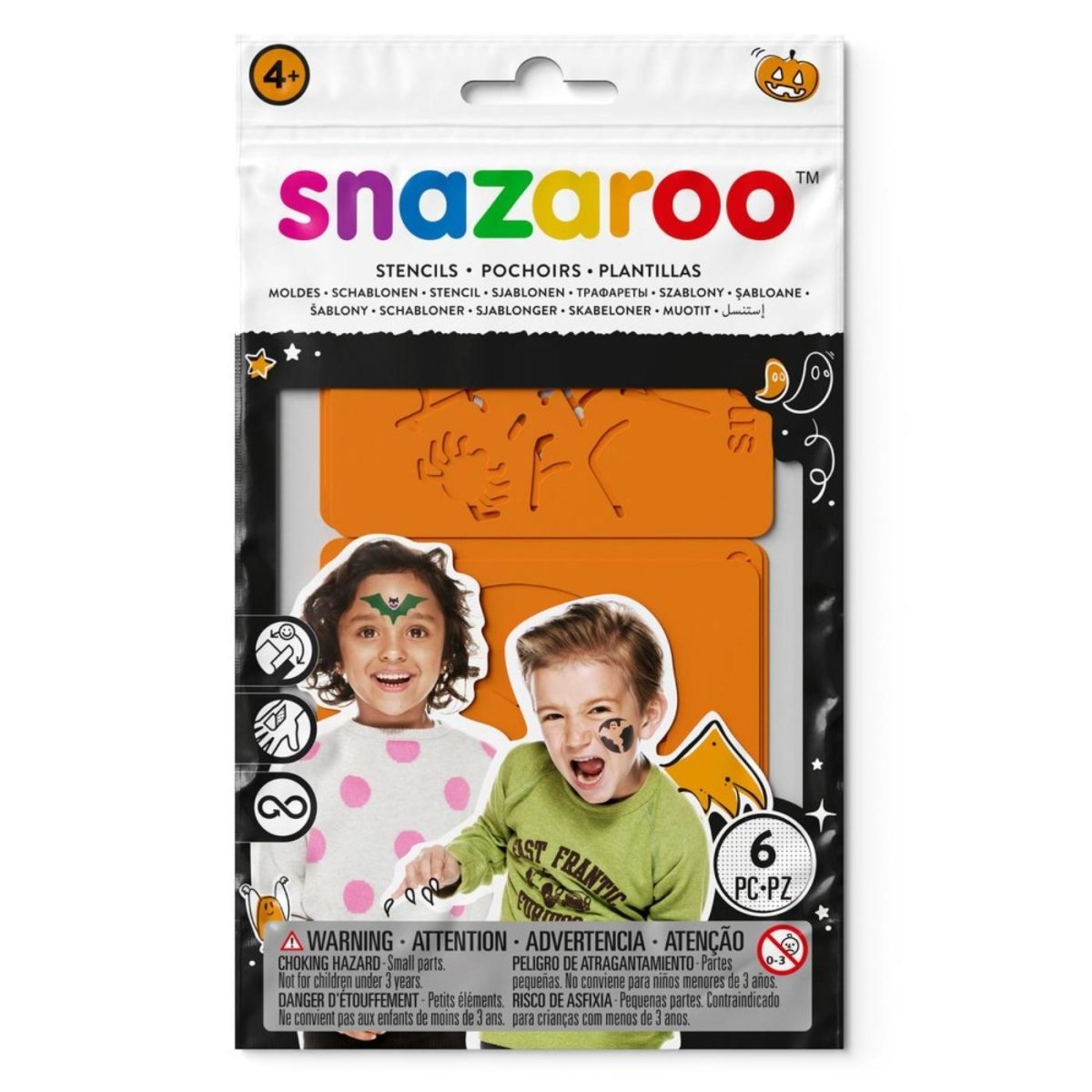 Colart - Face Paint Stencil Set (6 Pack) - Halloween - Fancy Dress Central