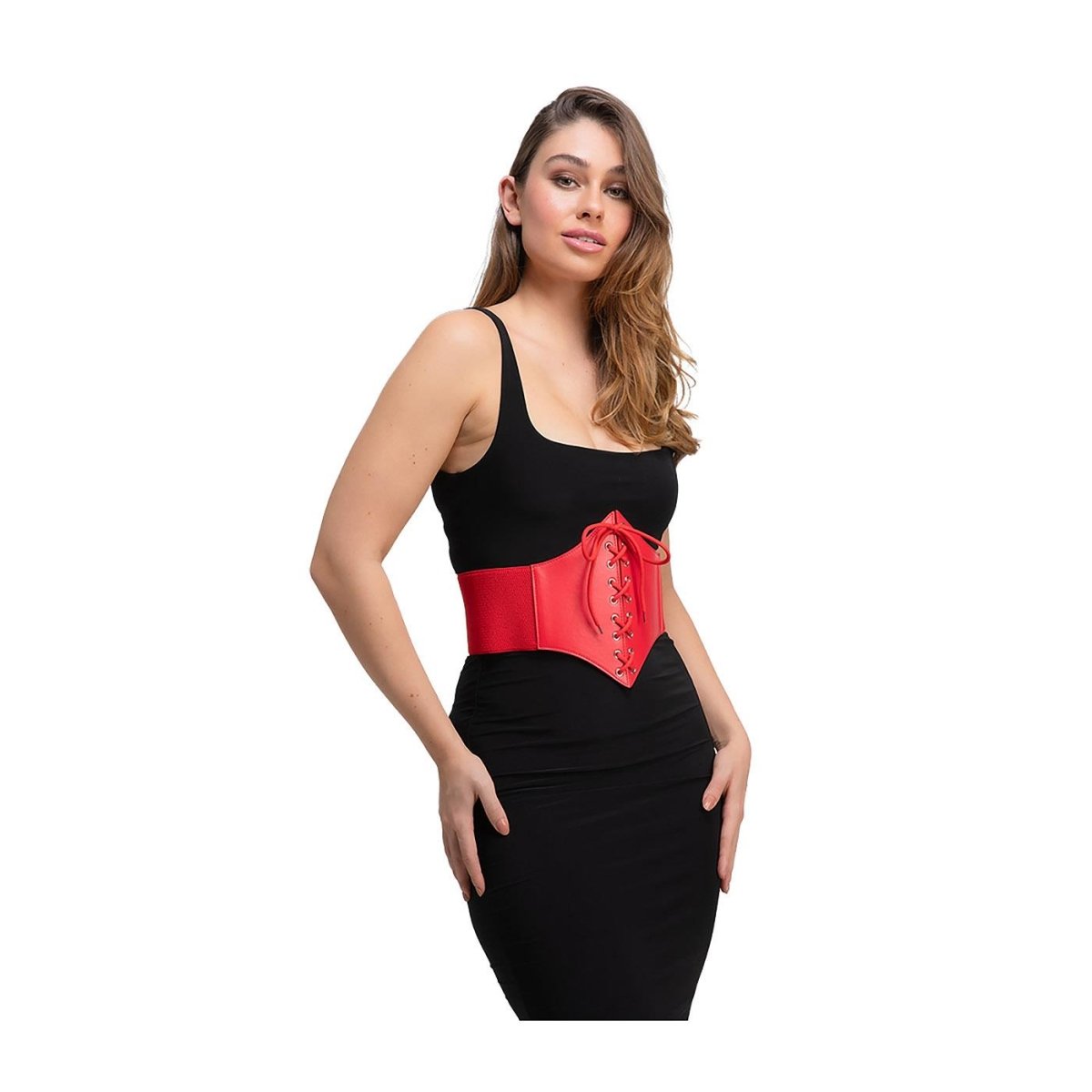 Wicked Costumes Ltd - Gothic Corset Belt (Red) - Women - Fancy Dress Central
