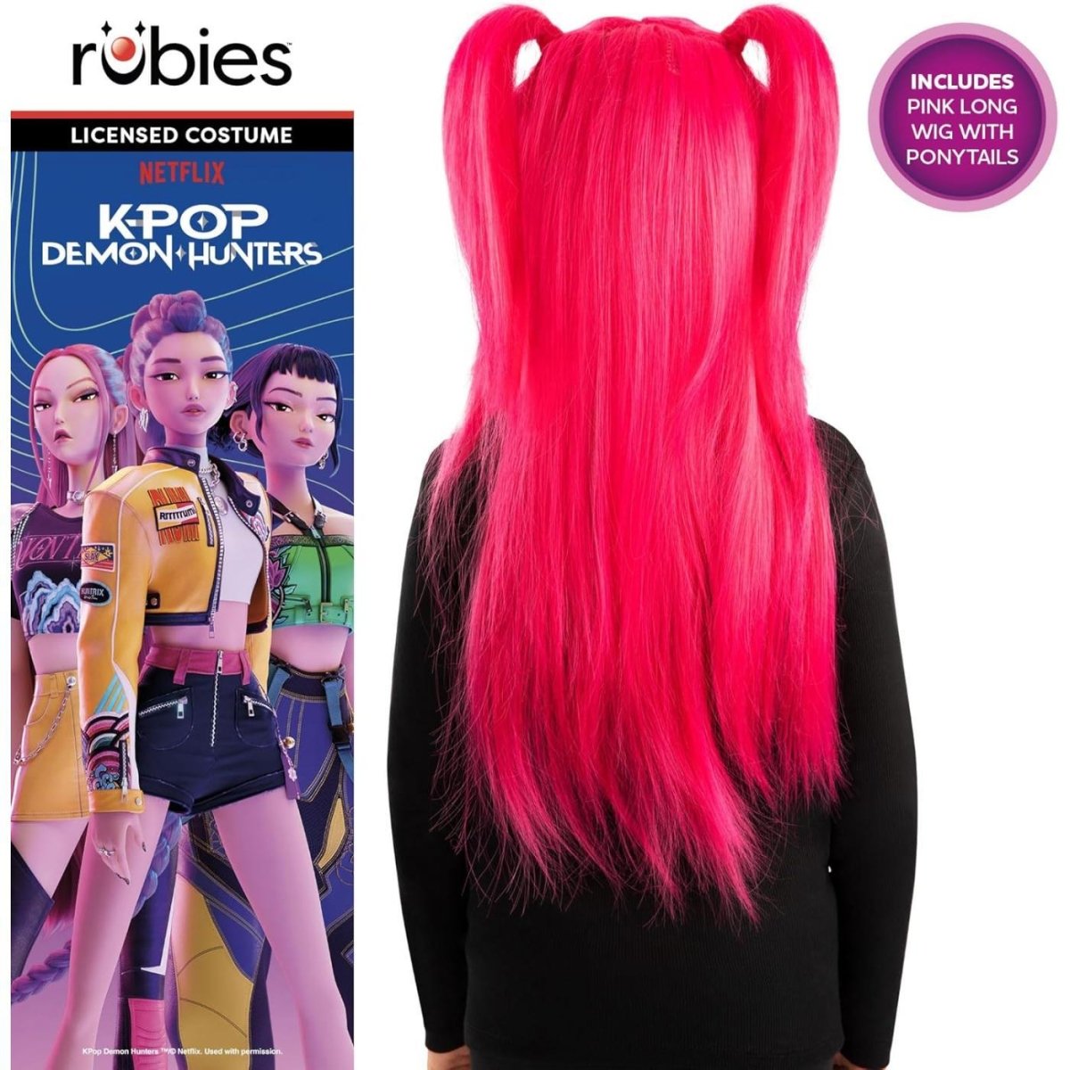 Rubies Masquerade Co. (UK) Ltd - Mira K - Pop Demon Hunters Wig - Girls - Fancy Dress Central