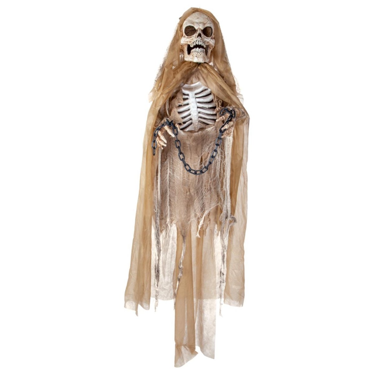 Wicked Costumes Ltd - Hanging Skeleton Reaper in Chains - Party Decoration - Fancy Dress Central