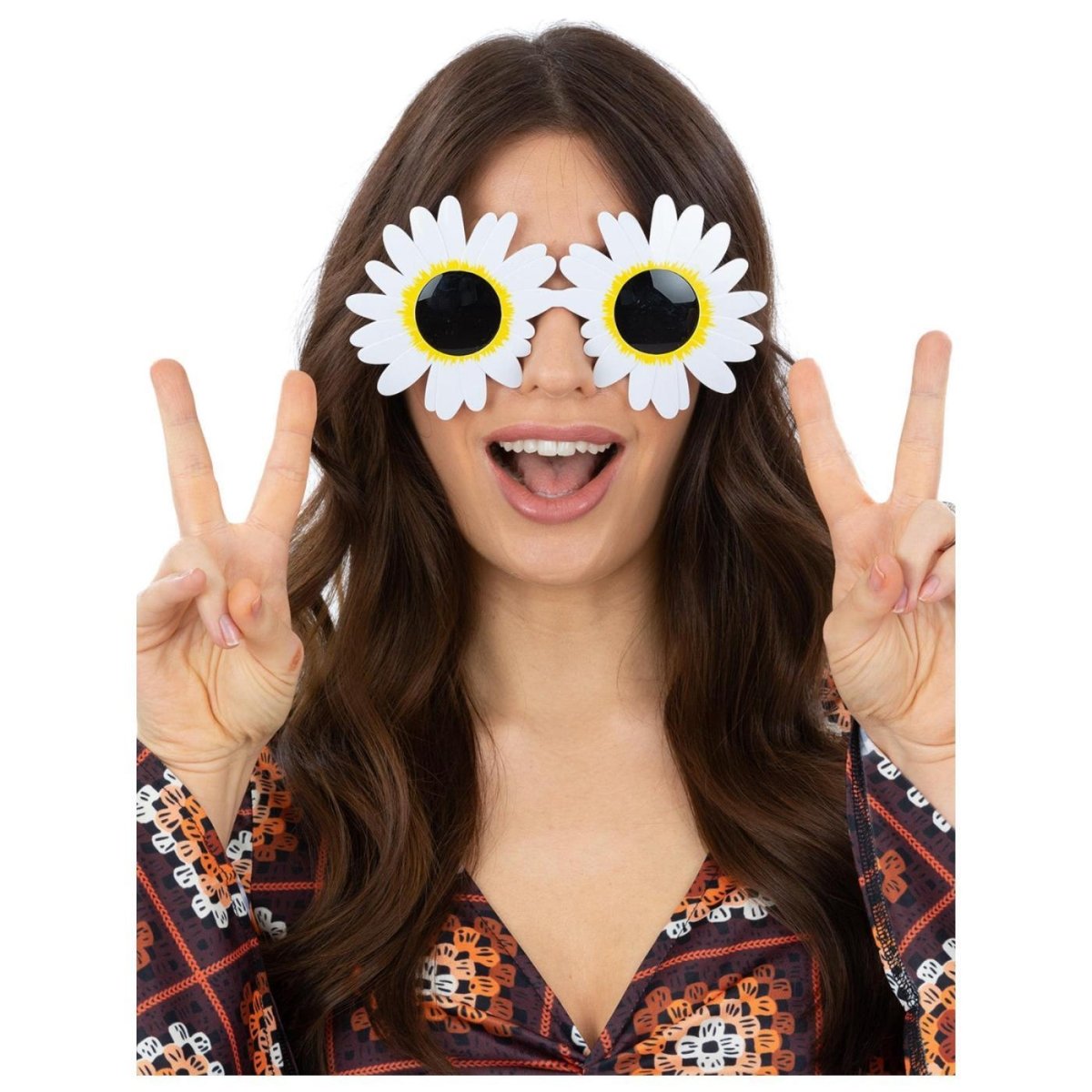 Smiffys - Daisy Hippie Glasses - Women - Fancy Dress Central
