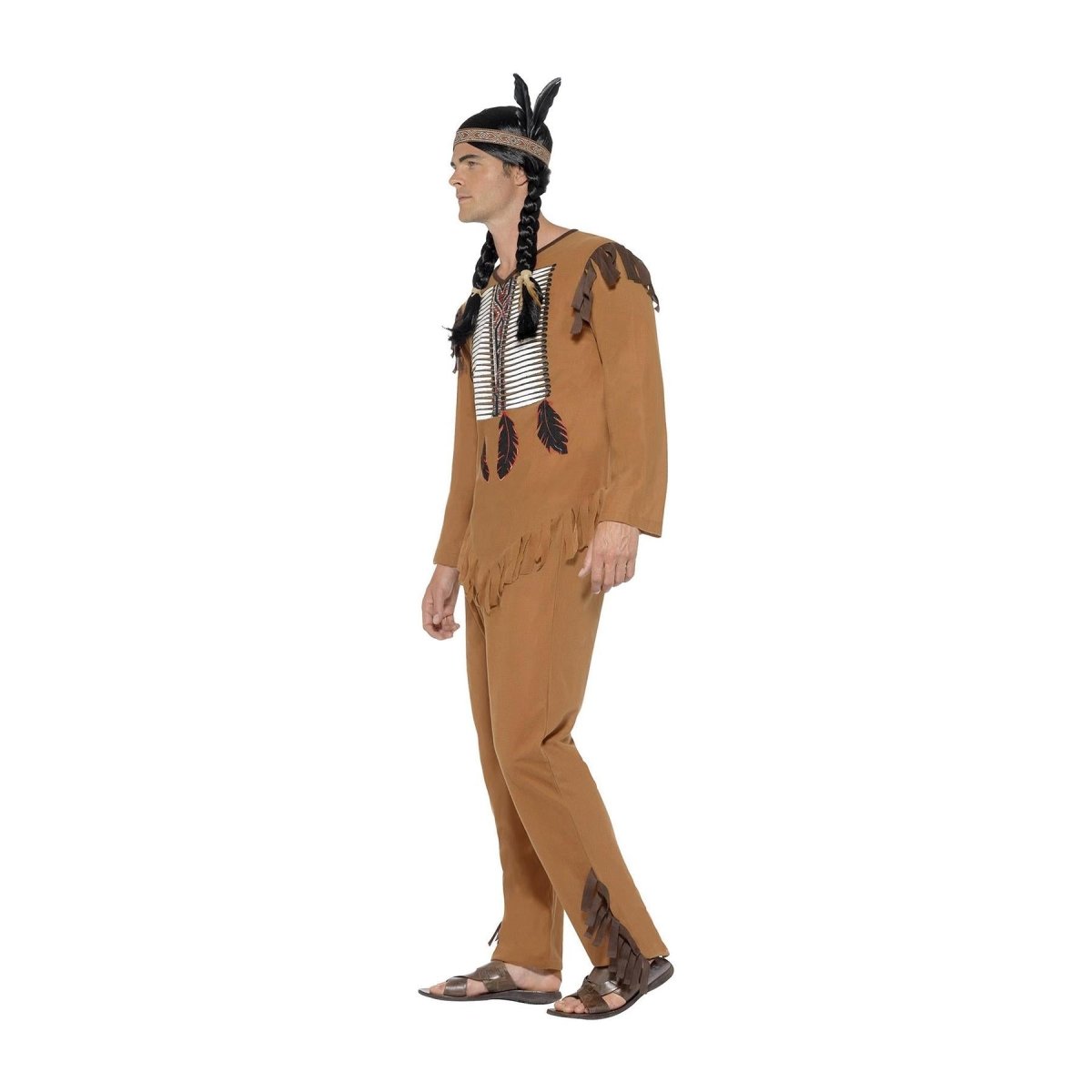 Smiffys - Native American Western Warrior Costume - Men - Fancy Dress Central