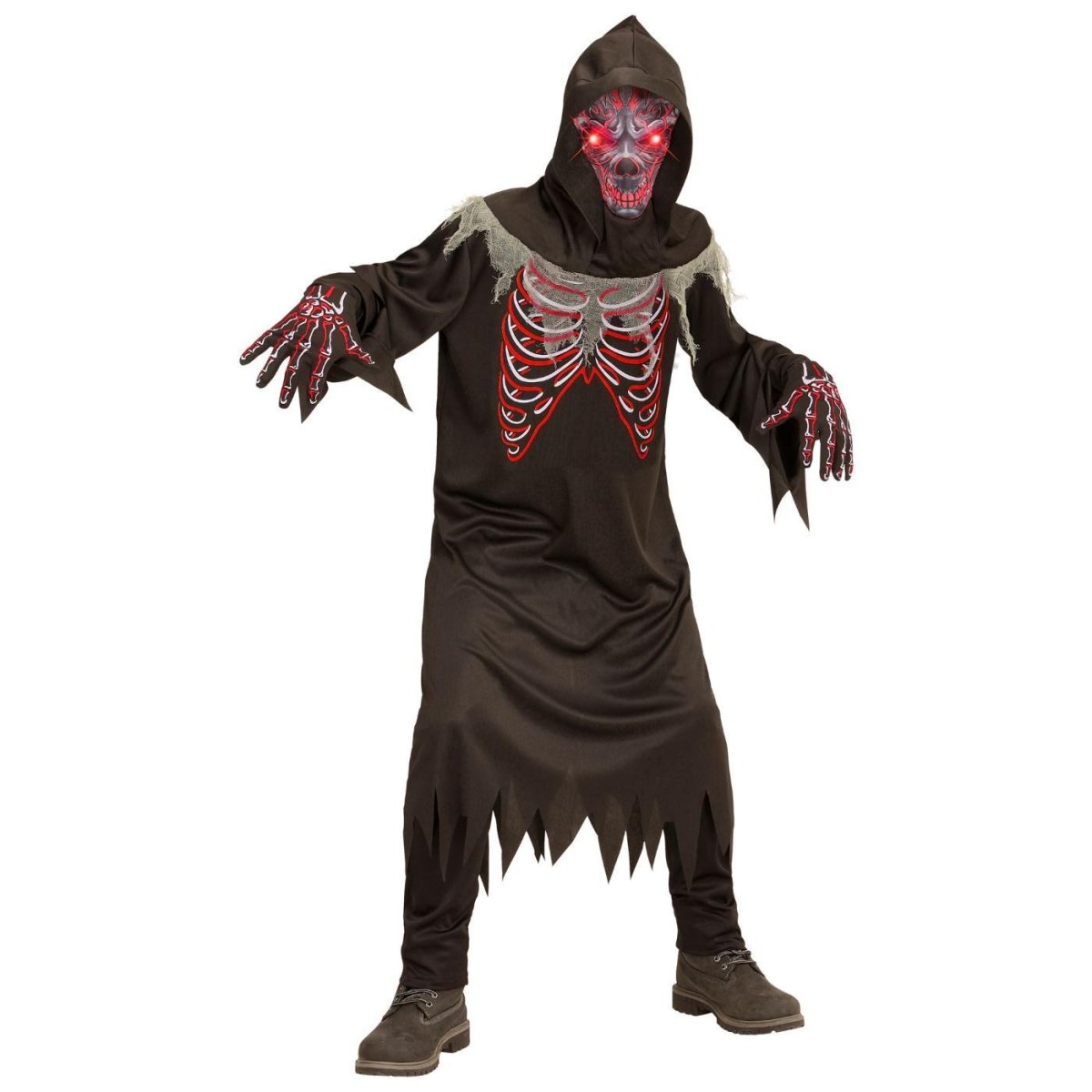 Widmann - Demon Light Up Eyes Costume - Child - Fancy Dress Central
