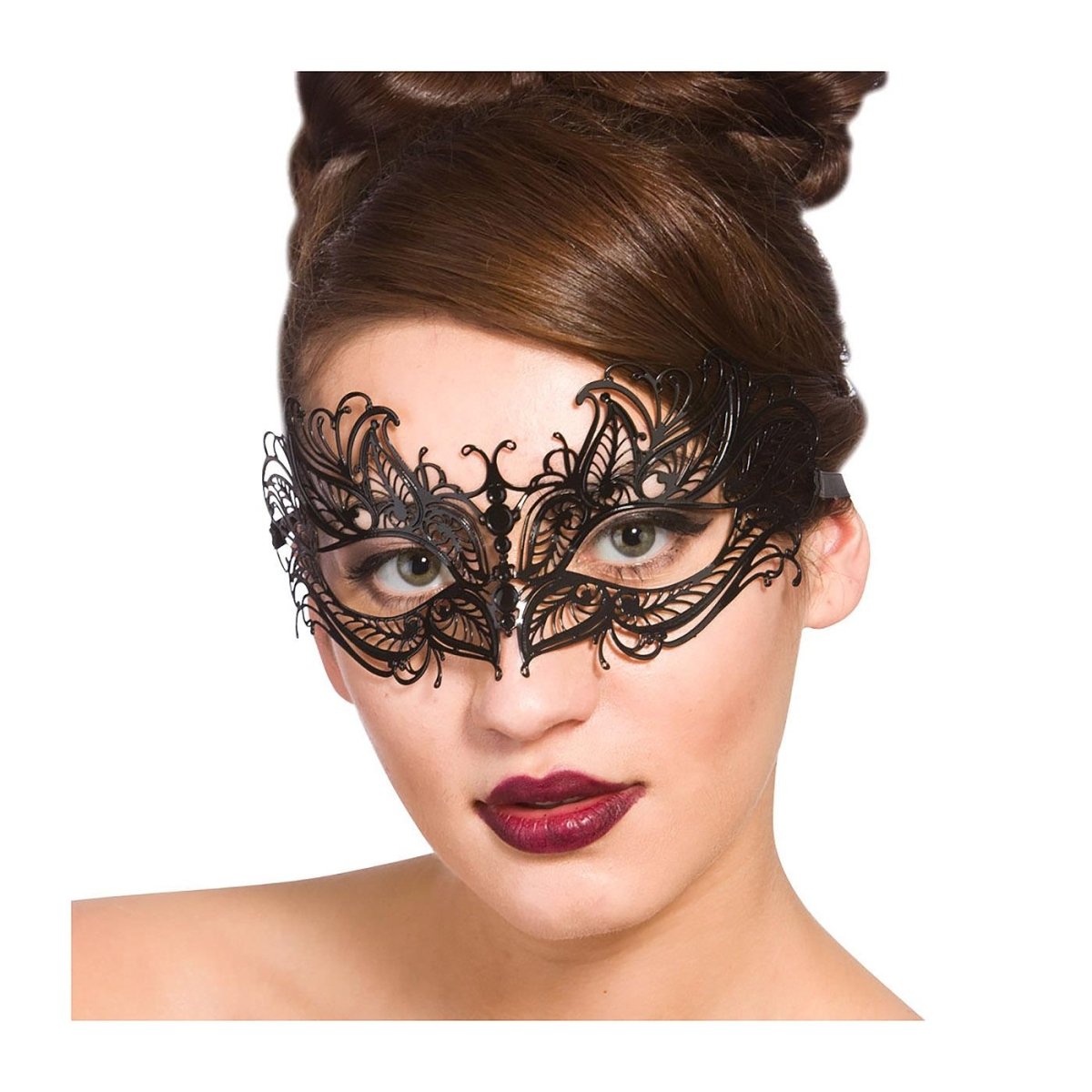 Wicked Costumes Ltd - Butterfly Filigree Metal Masquerade Eye Mask - Adult - Fancy Dress Central