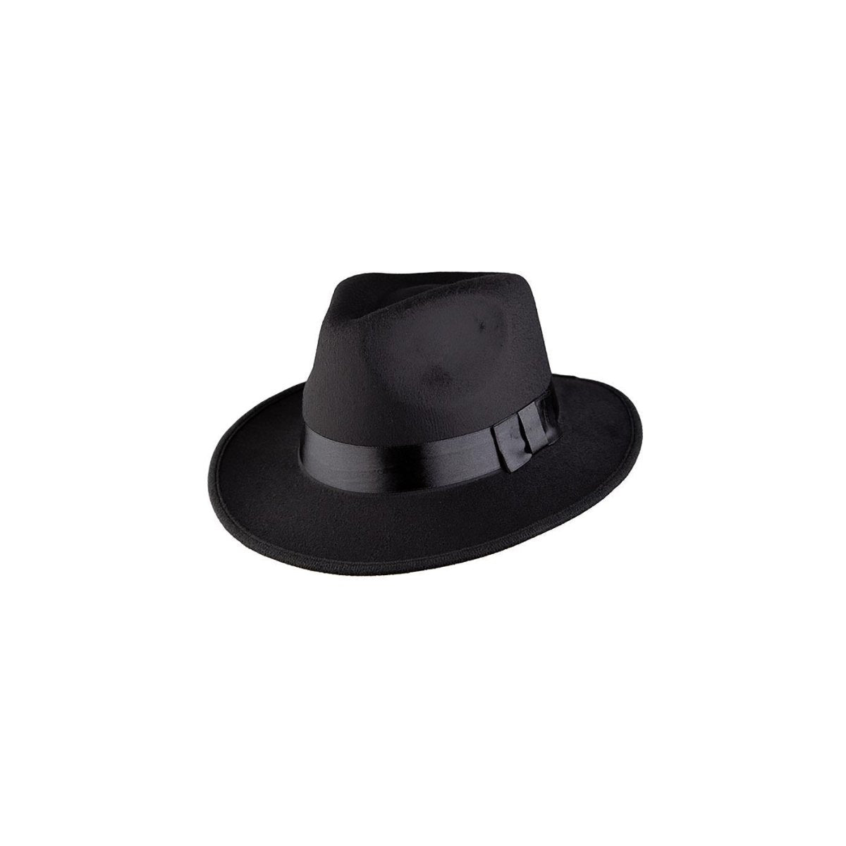 Wicked Costumes Ltd - Classic Fedora Hat (Black) - Adult - Fancy Dress Central