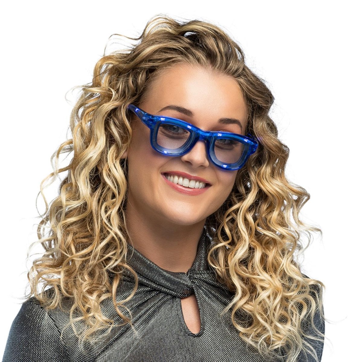 Boland - Blink LED Party Glasses (Blue) - Adult - Fancy Dress Central