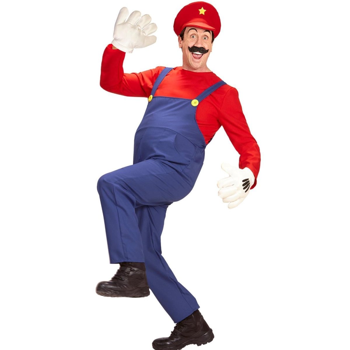 Widmann - Super Plumber Costume (Blue/Red) - Men - Fancy Dress Central