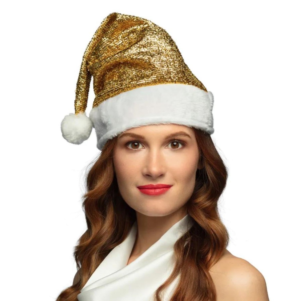 Boland - Gold Santa Hat - Adult - Fancy Dress Central