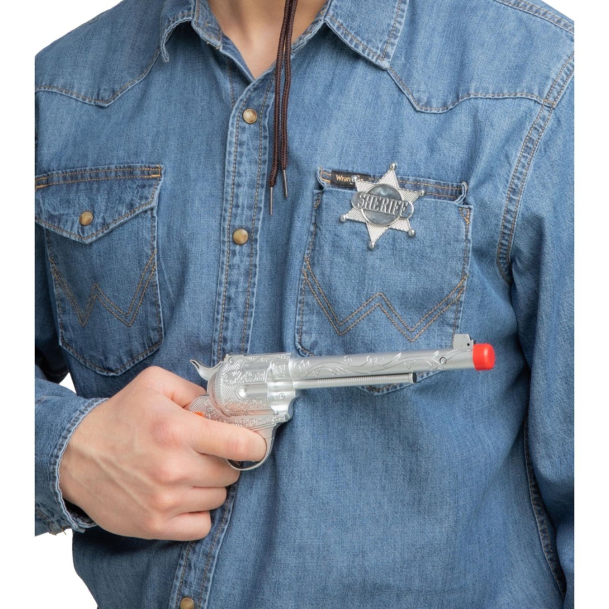 Wicked Costumes Ltd - Cowboy Gun & Sheriff Badge - Adult - Fancy Dress Central