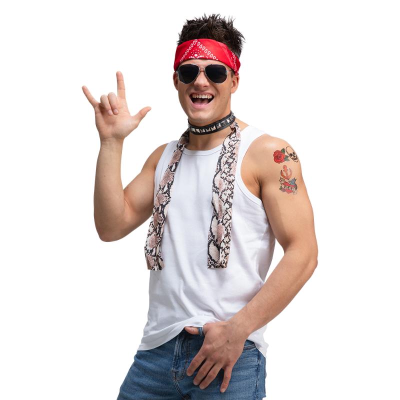 Wicked Costumes Ltd - 80s Instant Rocker Set (4 Piece) - Adult - Fancy Dress Central