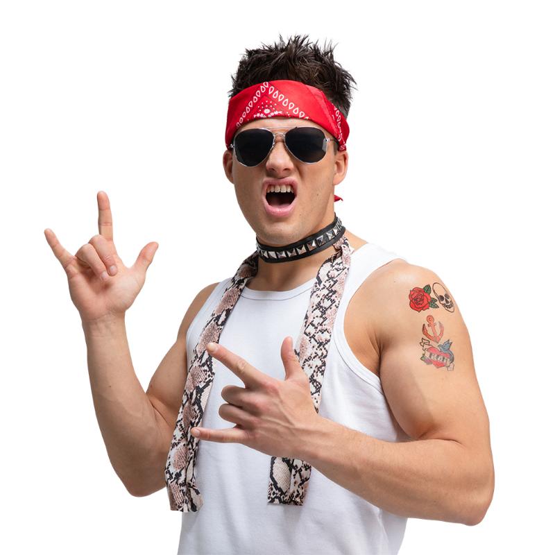 Wicked Costumes Ltd - 80s Instant Rocker Set (4 Piece) - Adult - Fancy Dress Central