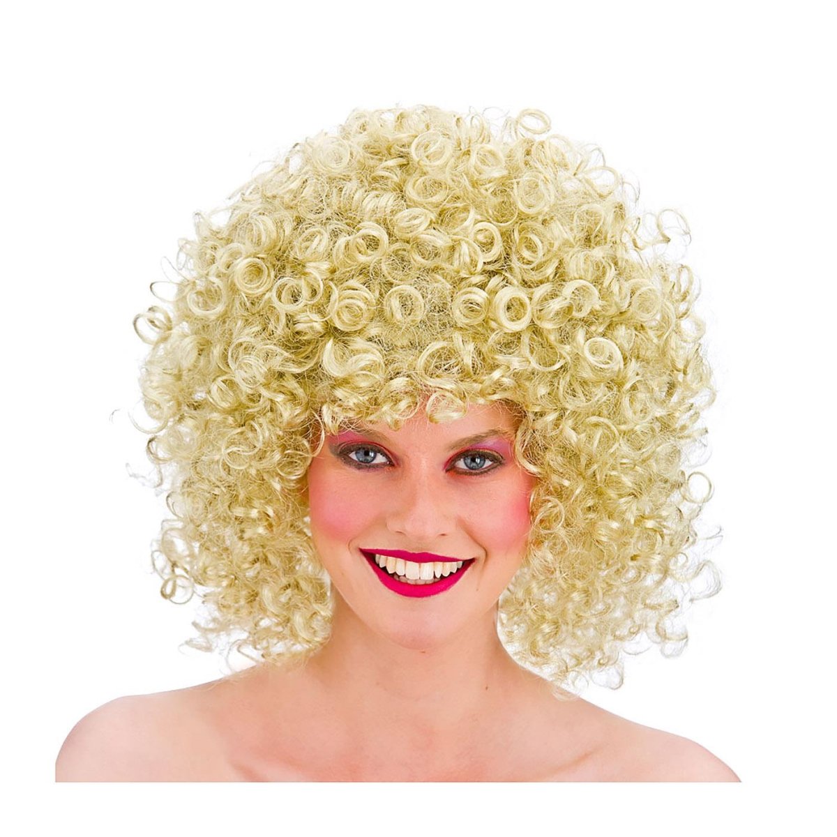 Wicked Costumes Ltd - 80s Disco Perm Wig (Blonde) - Adult - Fancy Dress Central
