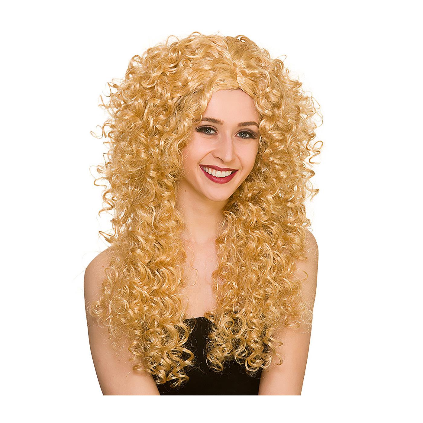 Long Curly Wig (Blonde) - Adult