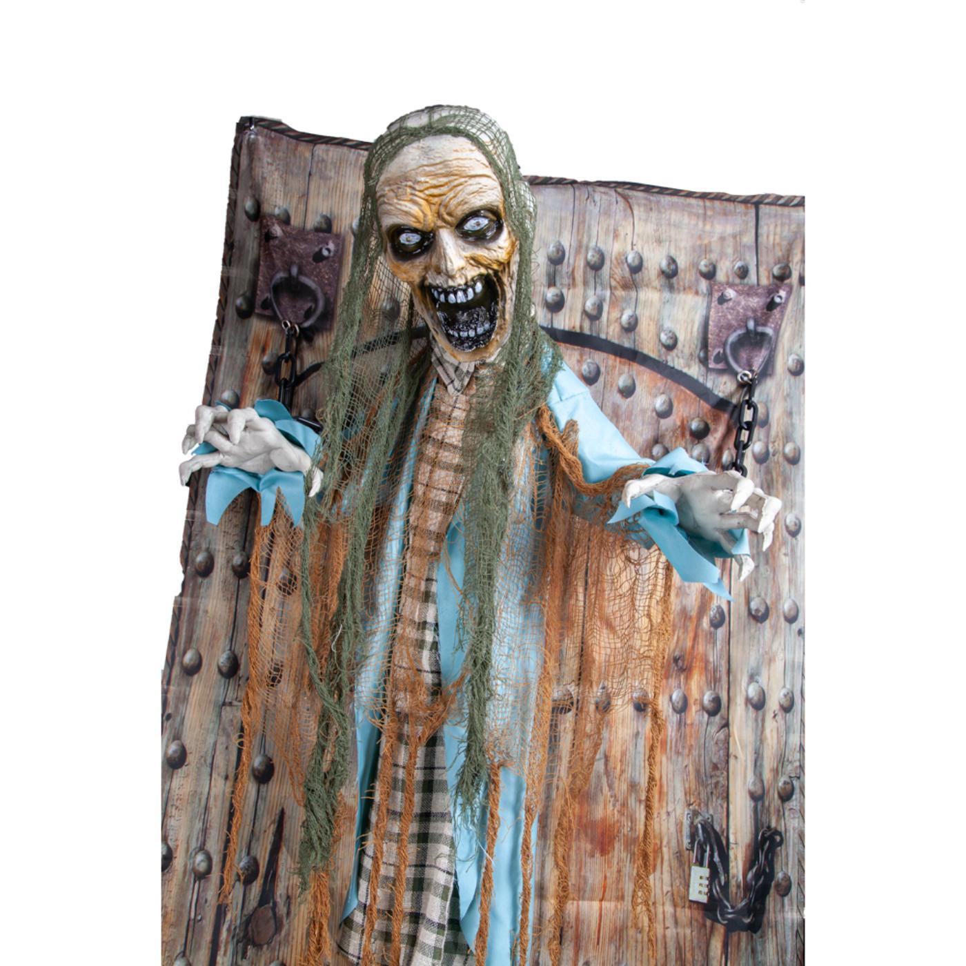 Zombie Chained to Door - Party Decoration