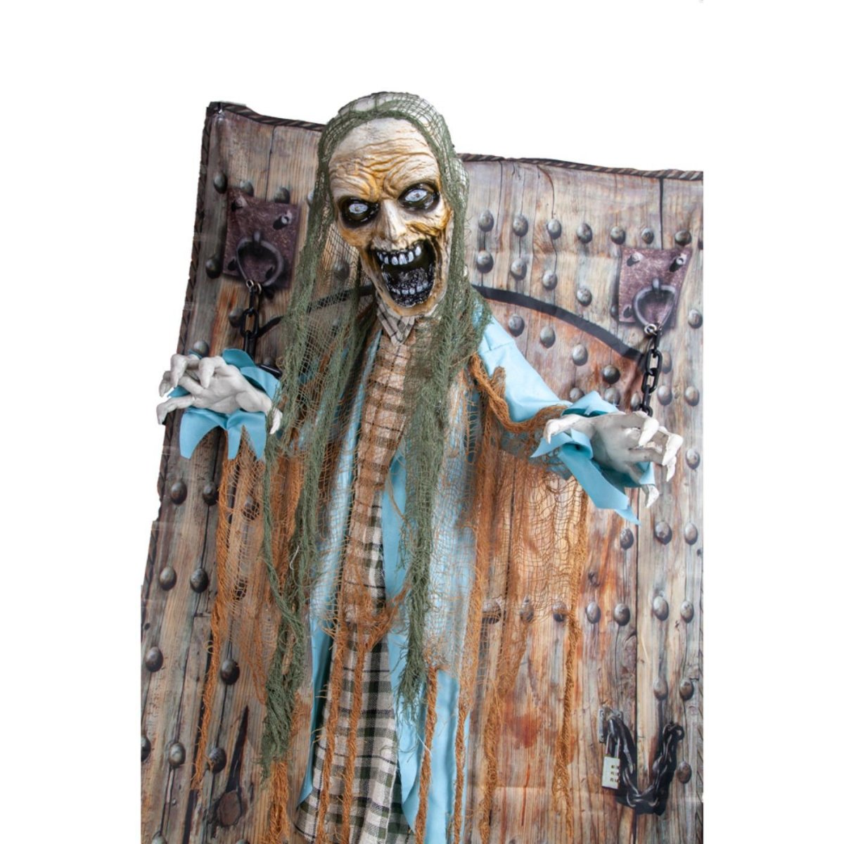 Wicked Costumes Ltd - Zombie Chained to Door - Party Decoration - Fancy Dress Central