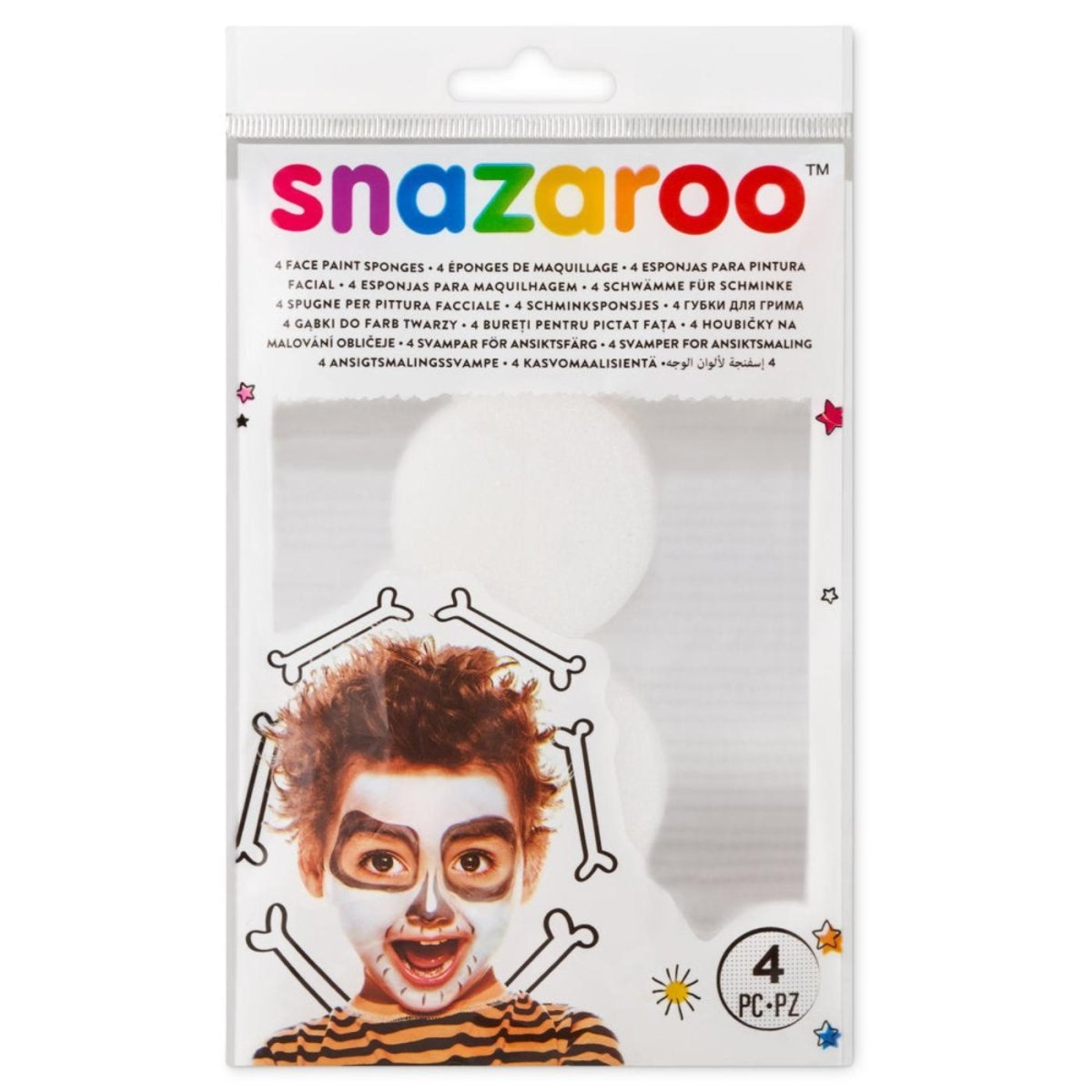 Colart - Face Paint Sponge (4 Pack) - Semi - Circle - Fancy Dress Central