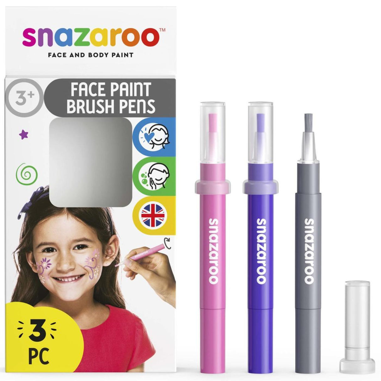 Face Paint Brush Pens (3 Pack) - Fantasy