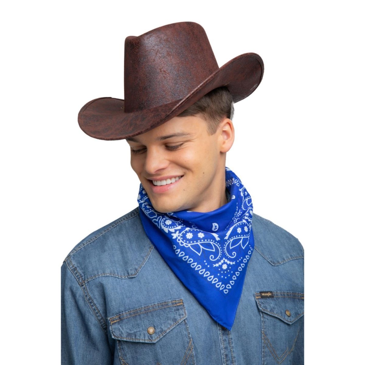 Wicked Costumes Ltd - Cowboy Bandana (Blue) - Adult - Fancy Dress Central