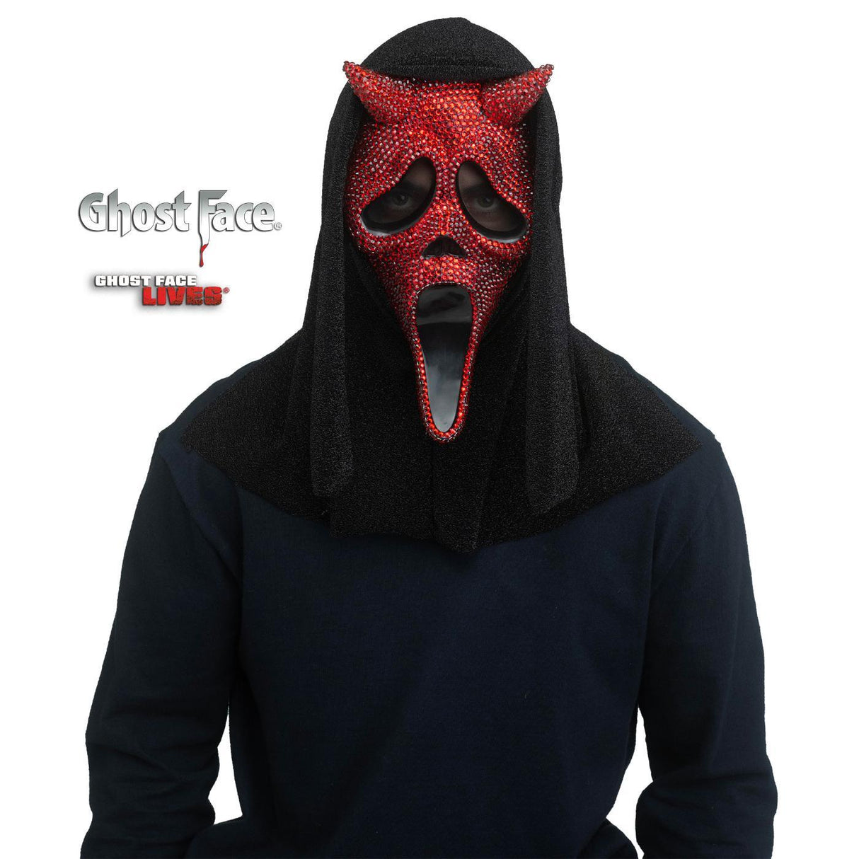 Devil Face Bling Mask - Adult