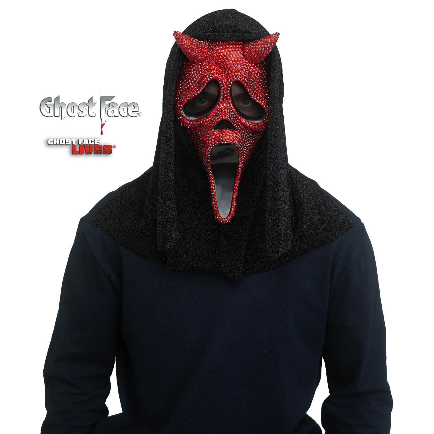 Devil Face Bling Mask - Adult