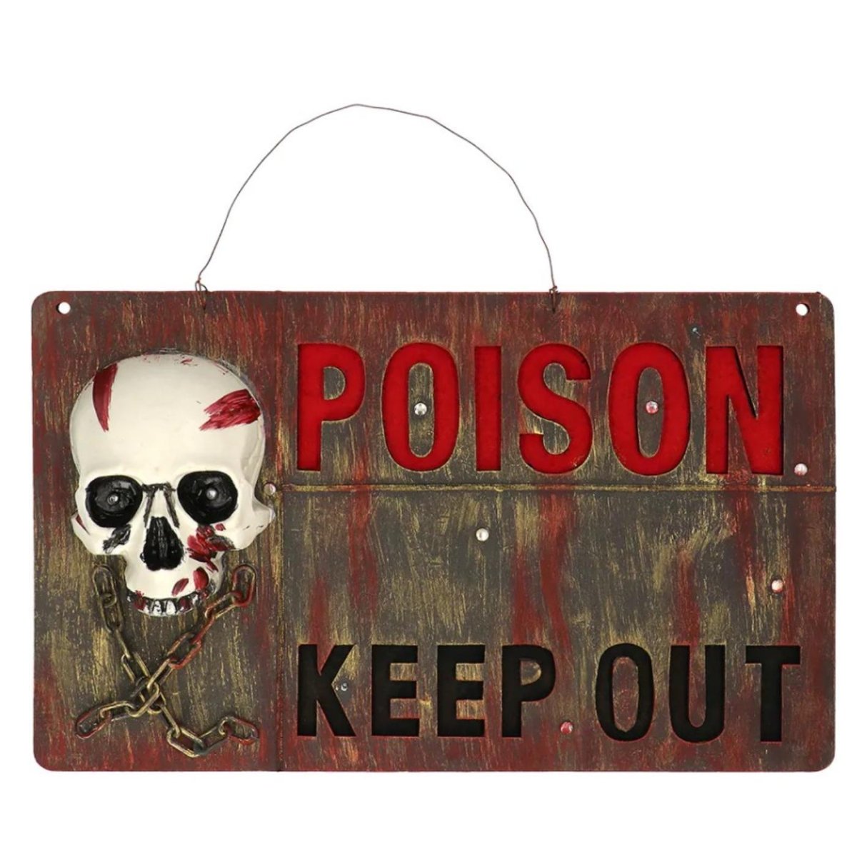 Boland - Poison Keep Out Warning Sign - Party Decoration - Fancy Dress Central