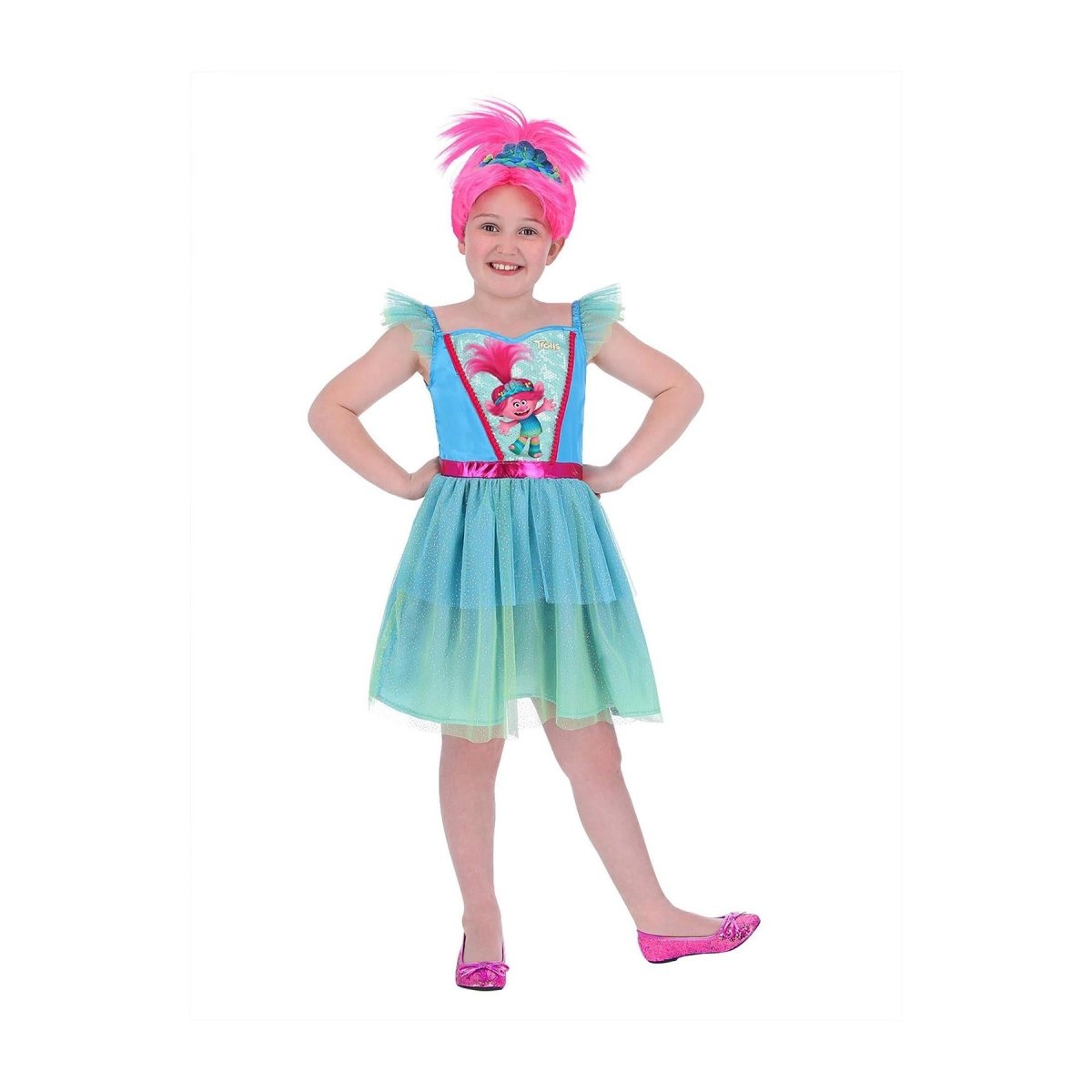 Smiffys - Trolls Band Together Poppy Costume - Girls - Fancy Dress Central