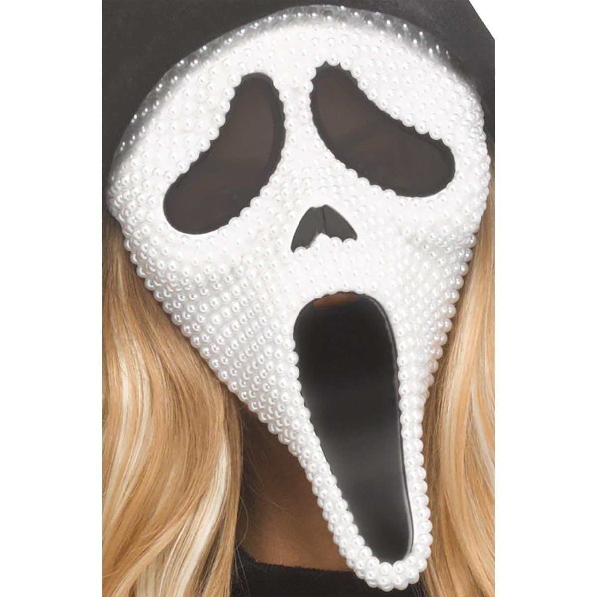 Wicked Costumes - Ghost Face Pearl Velour Bling Costume - Women - Fancy Dress Central