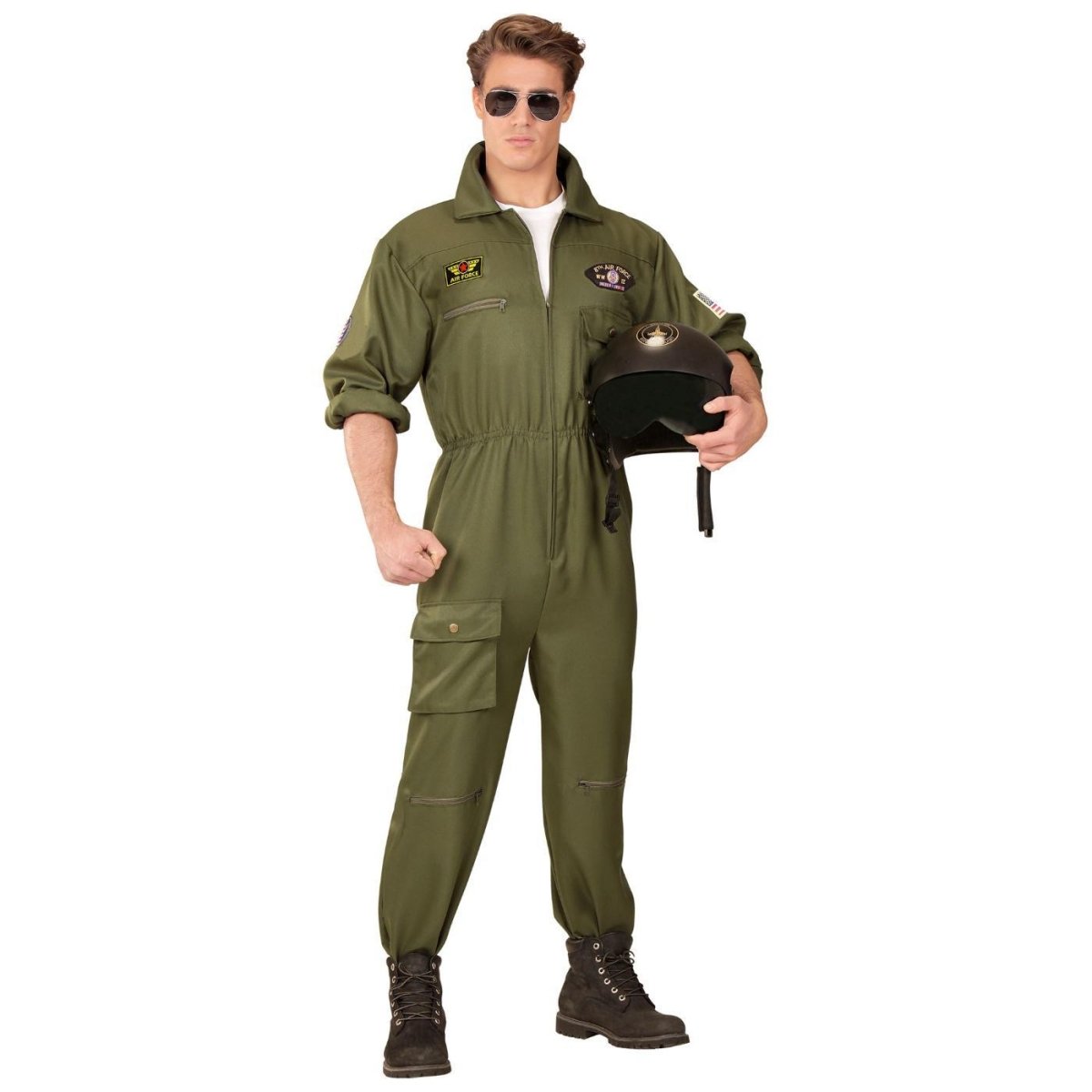 Widmann - Fighter Jet Pilot Costume - Men - Fancy Dress Central