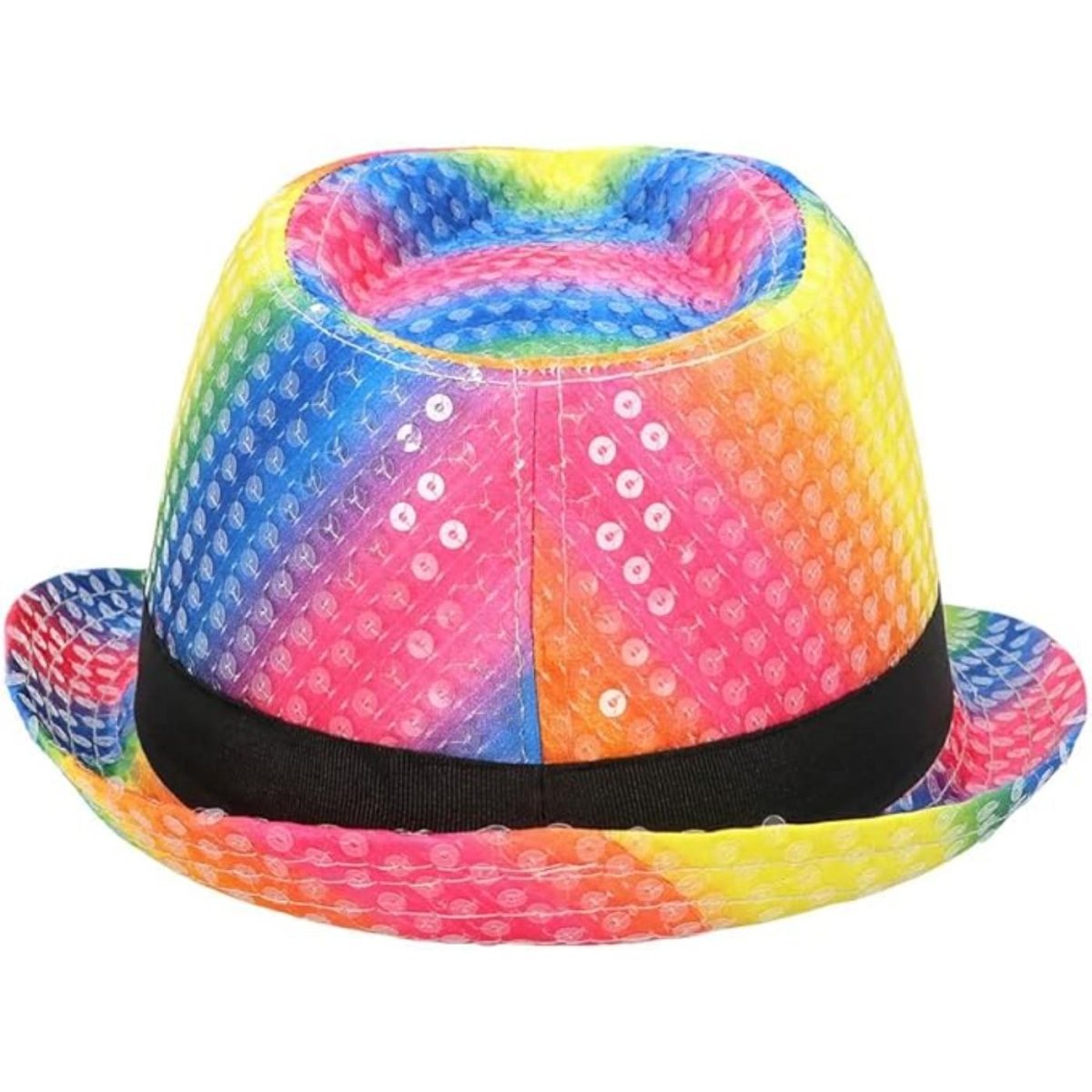 Boland - Happy Birthday Rainbow Fedora Hat - Adult - Fancy Dress Central