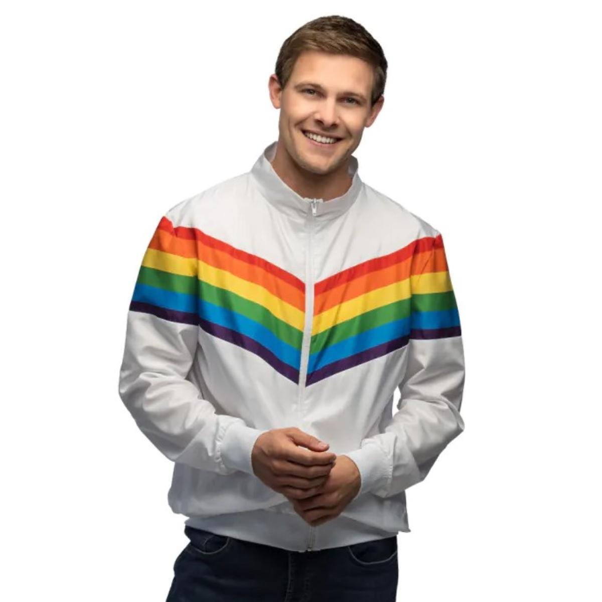 Boland - Rainbow Shell Suit Jacket - Men - Fancy Dress Central