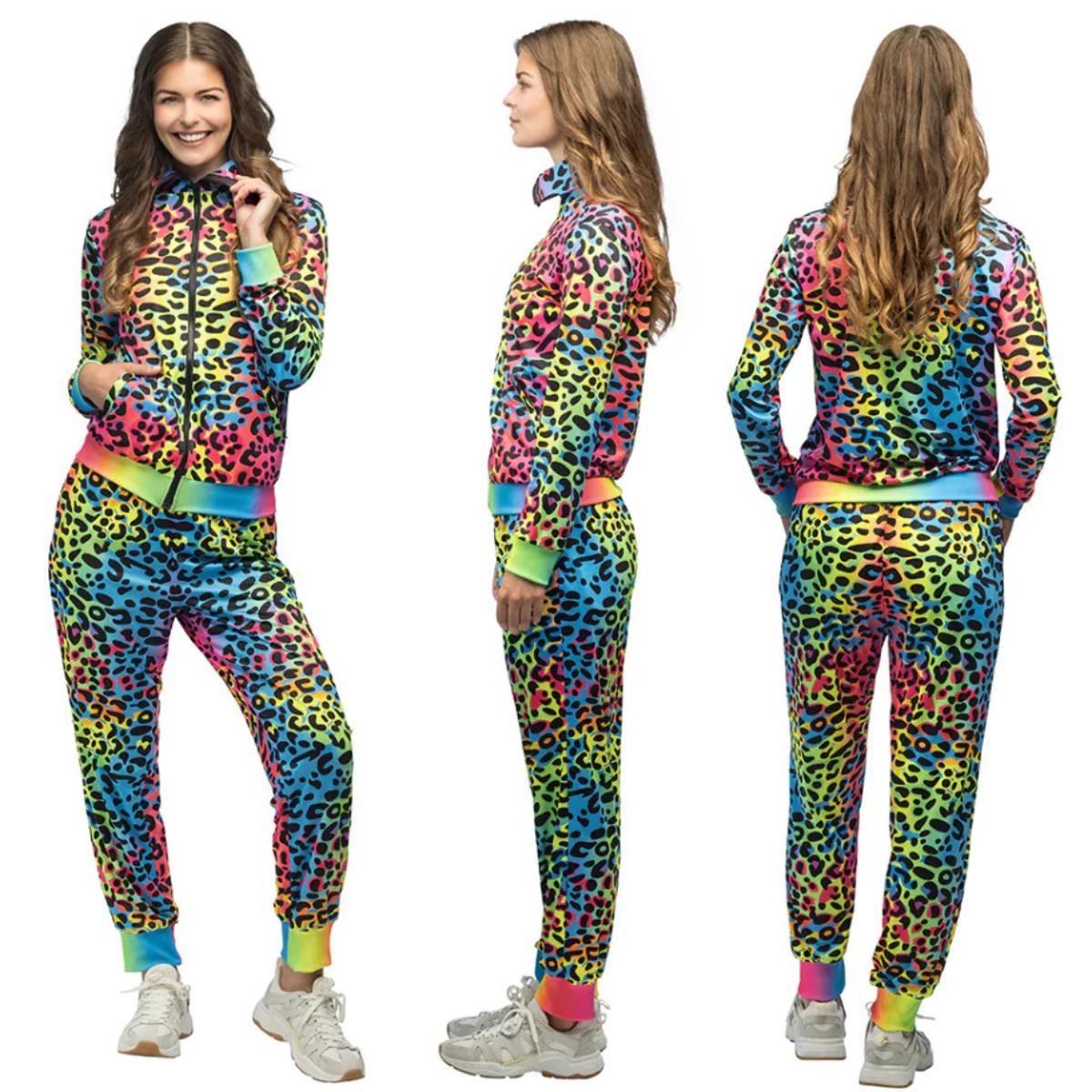 Leopard Art Babe Shell Suit Costume - Women