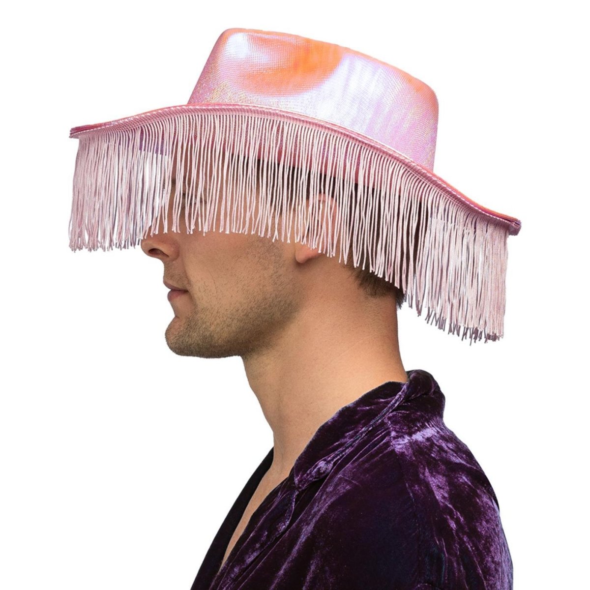 Fancy Dress Central - Fabulous Cowboy Hat (Baby Pink) - Adult - Fancy Dress Central