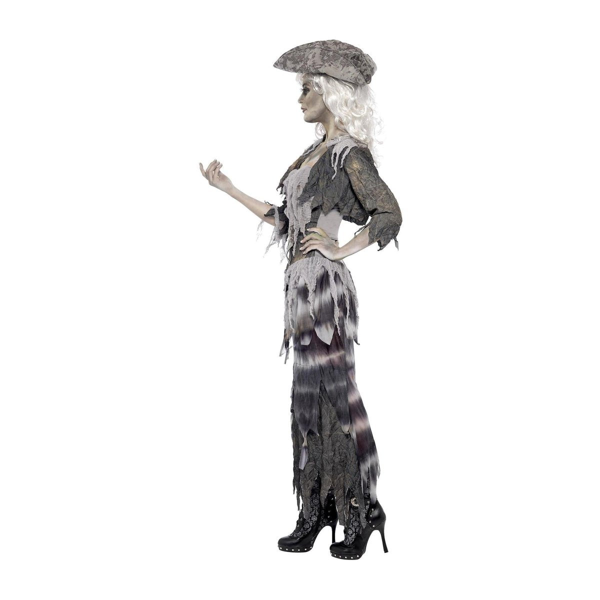 Smiffys - Ghost Ship Ghoulina Grey Costume - Women - Fancy Dress Central