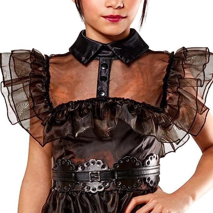 Rubies - Wednesday Addams Netflix Rave n Dress Costume - Girls - Fancy Dress Central