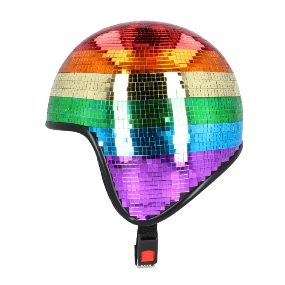 Boland - Disco Helmet (Rainbow) - Adult - Fancy Dress Central