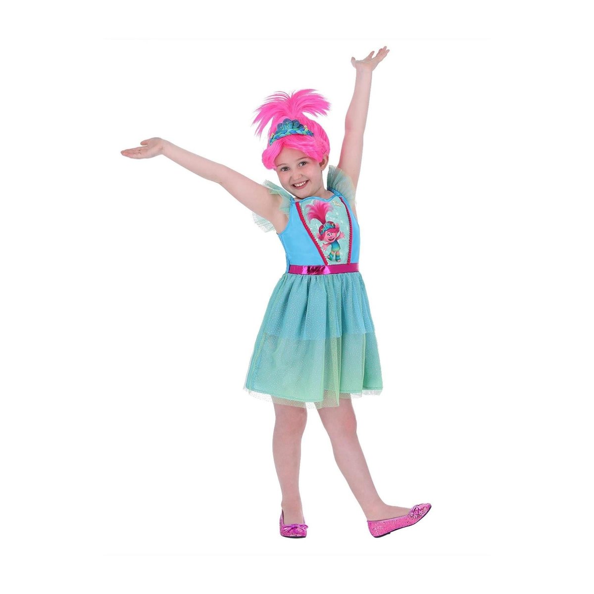 Smiffys - Trolls Band Together Poppy Costume - Girls - Fancy Dress Central